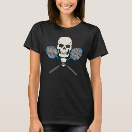 Conception de T-shirt BADMINTON CRÂNE Pirate Jolly