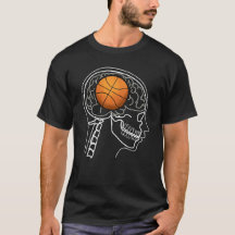 Conception de T-shirt BASKETBALL BRAIN X-RAY pour 