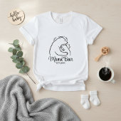 Conception de T-shirt blanc avec dessin au trait d