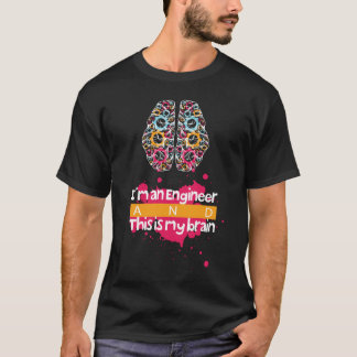 Conception de T-Shirt cerveau d'ingénieur cool