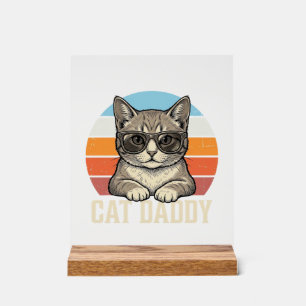 Conception de t-shirt chat cool Cat Daddy Vintage 
