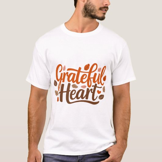 conception de T-shirt Cœur reconnaissant (Devant)