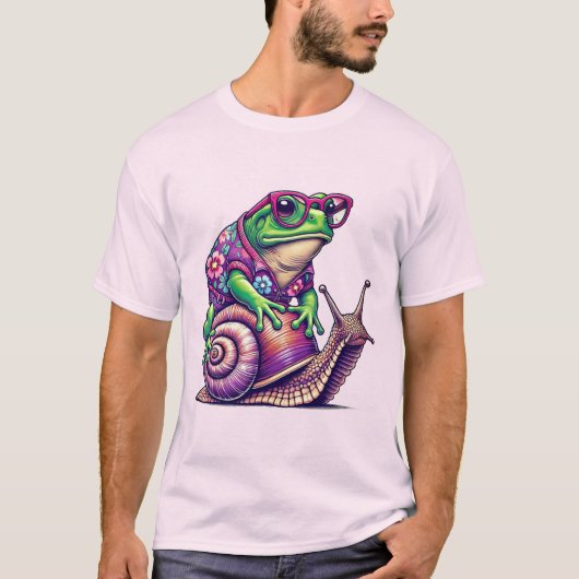 Conception de T-Shirt Crapaud Chevauchant un Escar (Devant)