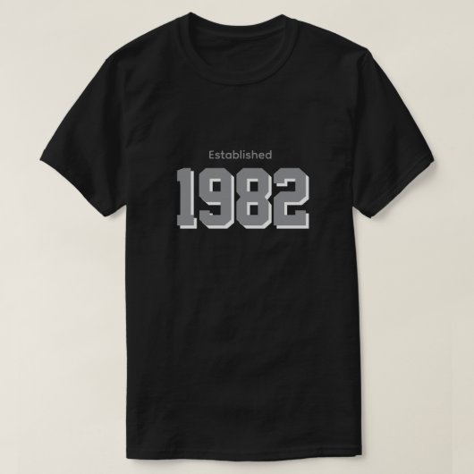 Conception de T-Shirt d'anniversaire vintage établ (Design devant)