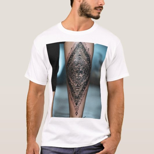 Conception de T-shirt d'art de tatouage d'empreint (Devant)