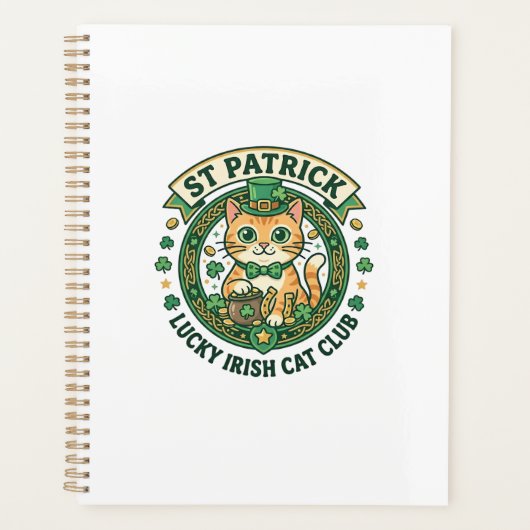 Conception de T-shirt de chat irlandais chanceux d (Devant)