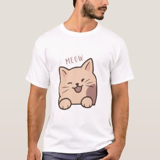 Conception de T-Shirt de Chat Mignon Meow