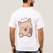 Conception de T-Shirt de Chat Mignon Meow (Dos)