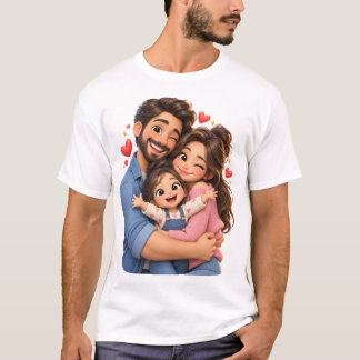 Conception de T-shirt de dessin animé 3D de câlin