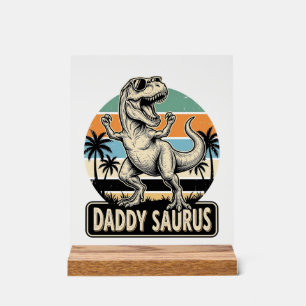 Conception de t-shirt de dinosaure rétro Papa Saur