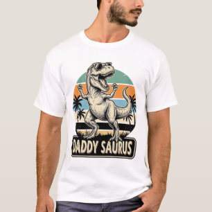 Conception de t-shirt de dinosaure rétro Papa Saur