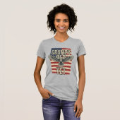 Conception de T-shirt de drapeau d'aigle patriotiq (Devant entier)