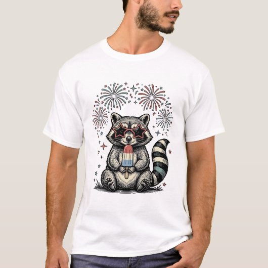 Conception de T-shirt de Feu d'Artifice de Raton L (Devant)