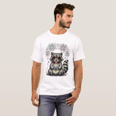 Conception de T-shirt de Feu d'Artifice de Raton L (Devant entier)