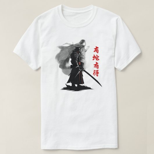 Conception de T-shirt de guerrier samouraï de l'om (Design devant)