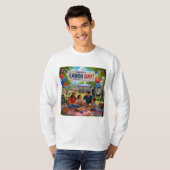conception de T-shirt de journée du travail heureu (Devant entier)