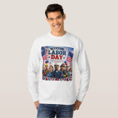 conception de t-shirt de journée du travail heureu (Devant entier)