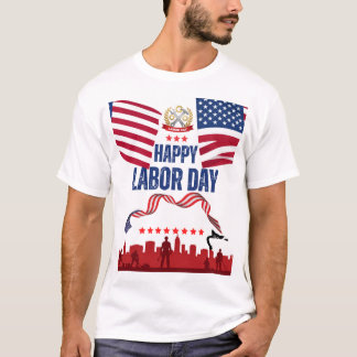 conception de t-shirt de journée du travail heureu