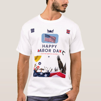 conception de T-shirt de journée du travail heureu