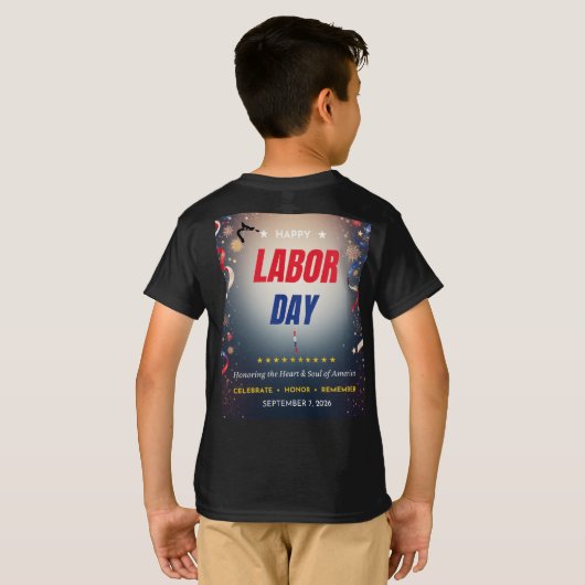 conception de T-shirt de la fête du travail (Dos entier)