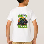 Conception de T-Shirt de Monster Truck Vert (Dos)