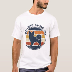 Conception de T-shirt de papa de chien Papillon vi