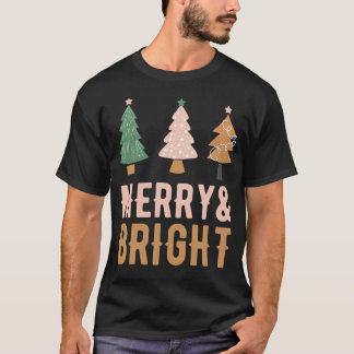 Conception de T-Shirt de Sapins de Noël Merry & Br