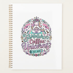 Conception de T-Shirt de Style Licorne Yoga Café L