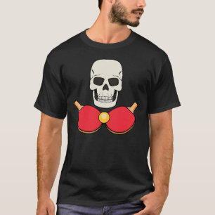 Conception de T-shirt de tennis de table crâne pou