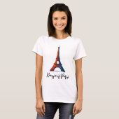 Conception de t-shirt de voyage intitulée Bonjour (Devant entier)