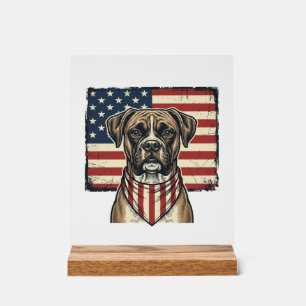 Conception de T-shirt Drapeau de Chien Boxer Patri