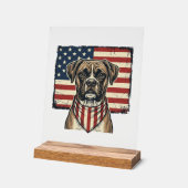 Conception de T-shirt Drapeau de Chien Boxer Patri (Angle)