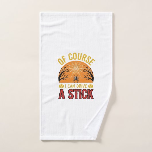 Conception de T-shirt drôle d'Halloween avec une t (Serviette à main)
