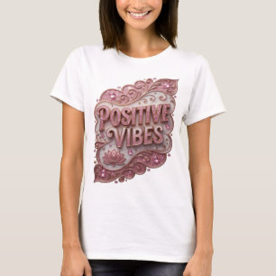 Conception de T-shirt Edgy Gold POSITIVE VIBES