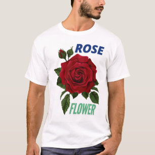 CONCEPTION DE T-SHIRT FLOWER rose