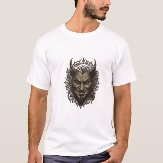 Conception de T-Shirt gothique cornes du diable (Devant)