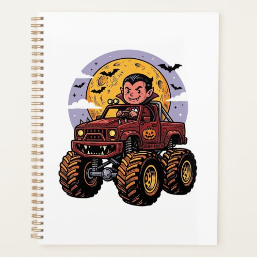 Conception de T-shirt Halloween de camion monstre (Devant)