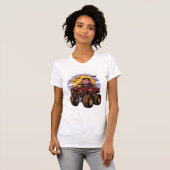 Conception de T-shirt Halloween de camion monstre  (Devant entier)