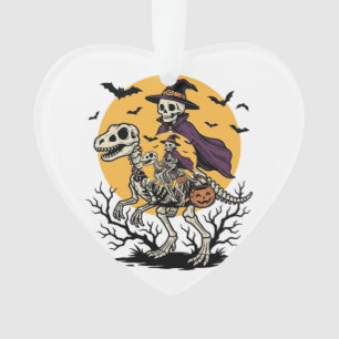 Conception de T-shirt Halloween dinosaure squelett