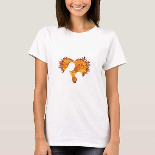 Conception de t-shirt Heart & Flame Lovers (Devant)