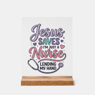 Conception de t-shirt Jésus Sauve l'infirmière Foi