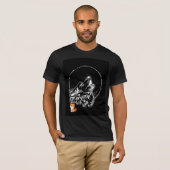 Conception de t-shirt lune noire et loup  (Devant entier)