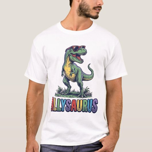Conception de t-shirt lunettes de soleil dinosaure (Devant)