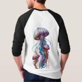 Conception de T-Shirt Méduse Colorée (Dos)