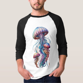 Conception de T-Shirt Méduse Colorée