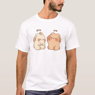 Conception de T-Shirt mignon lapin manches demi-bl