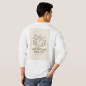 Conception de T-shirt Minimal Line-Art « L'Aventur (Dos entier)