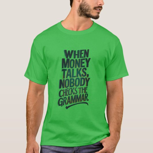 Conception de t-shirt motivant sur l'argent (Devant)