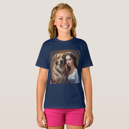 Conception de T-shirt Navy pour Amoureux de Chiens (Devant entier)