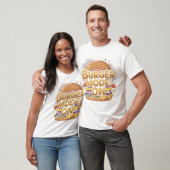Conception de T-Shirt noir drôle avec Burger Mode (Unisexe)
